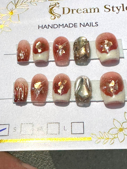 Hand Made Nail French Pink Nail