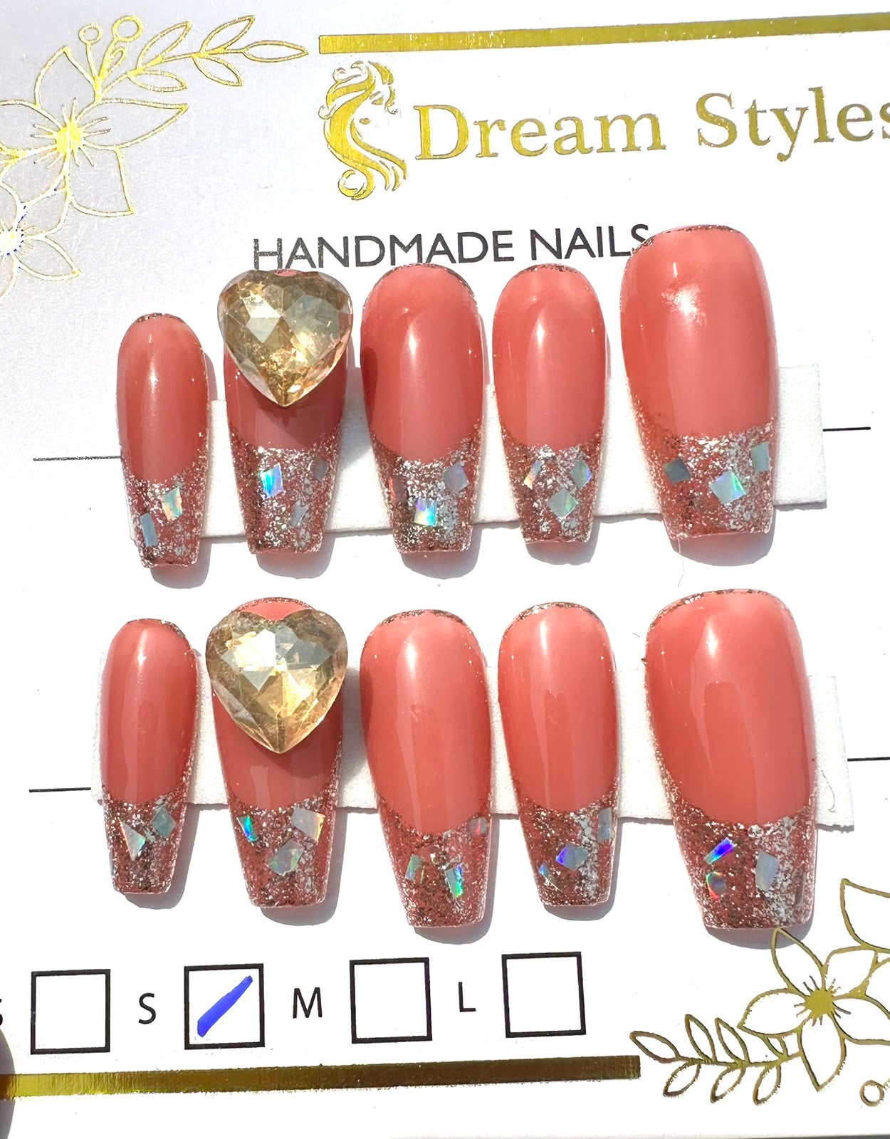 Hand Made Pink French Nail