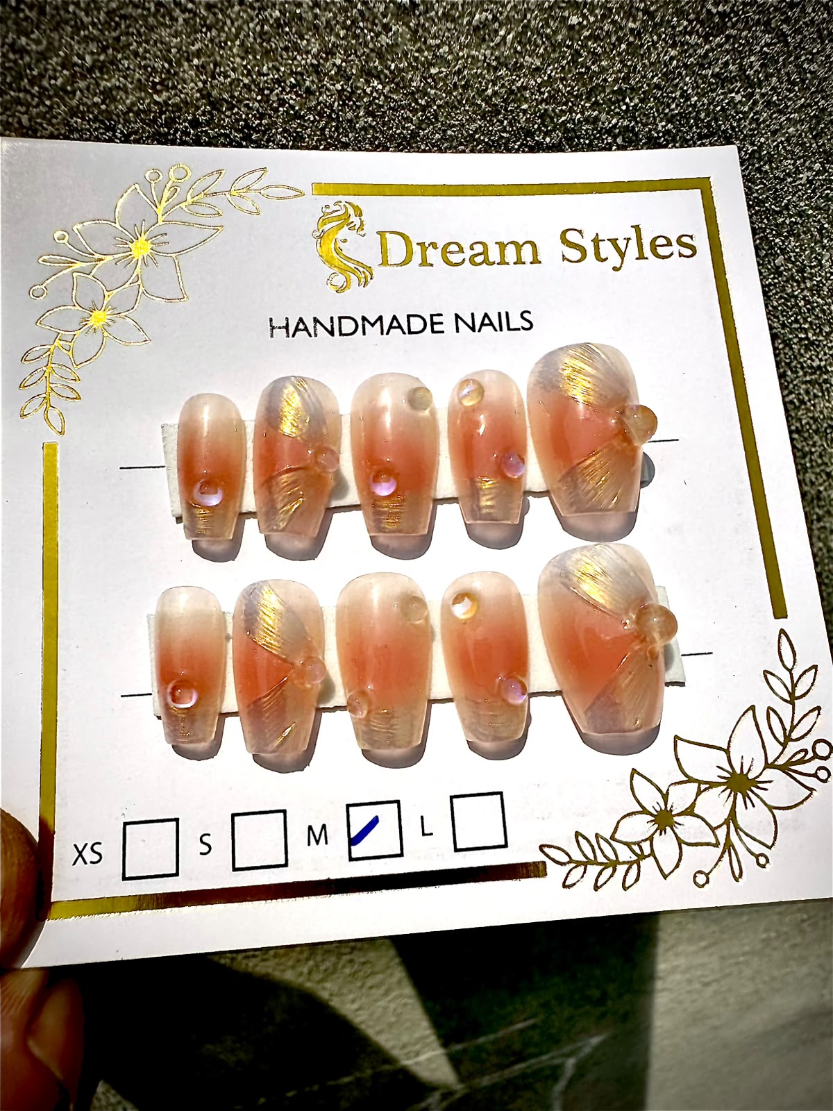 Hand Made Beast Stone Art Nail