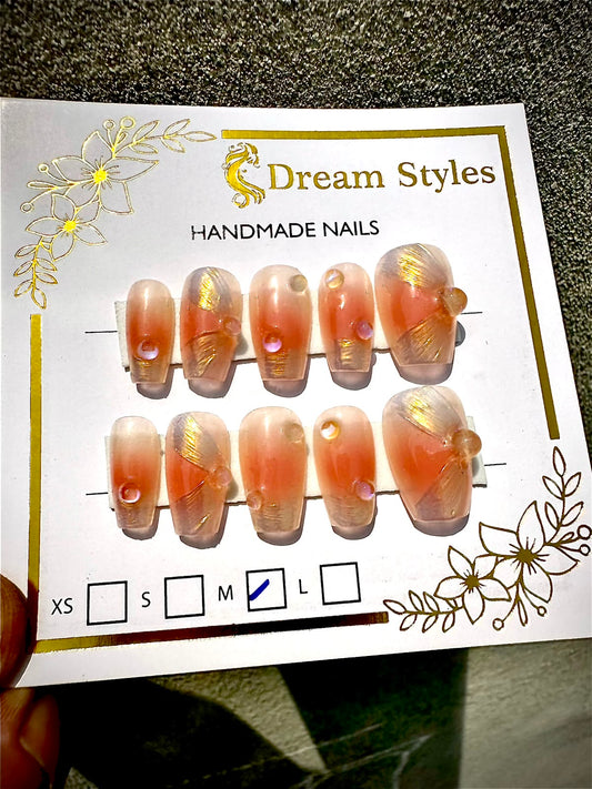 Hand Made Beast Stone Art Nail