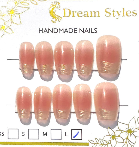 Sciny Gold Hand Made French Nail