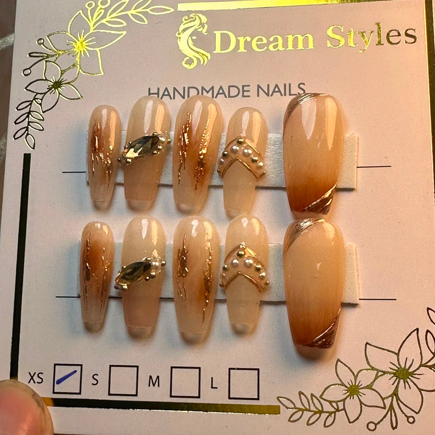 Skin Gold Hand Made Nails
