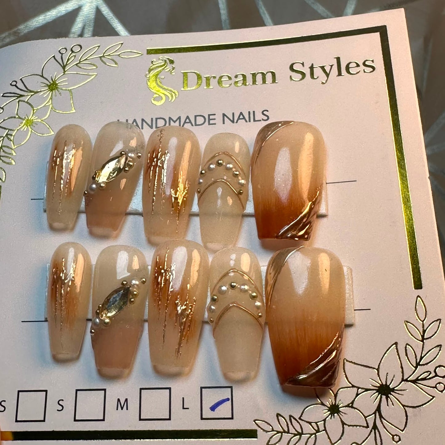 Skin Gold Hand Made Nails