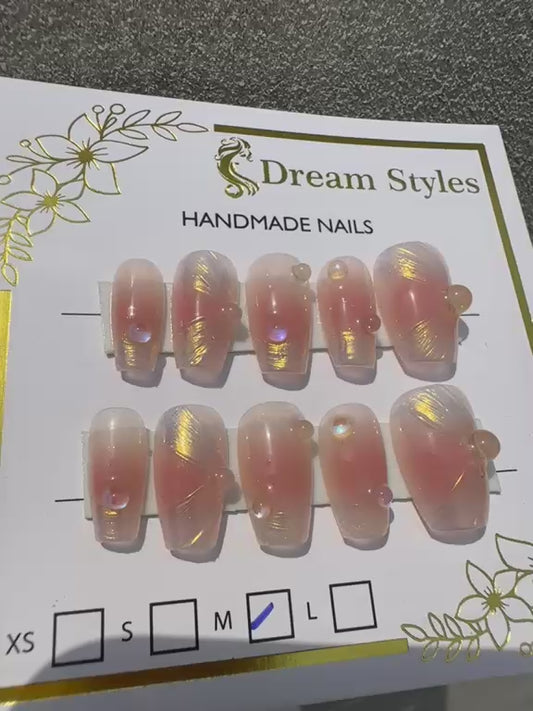 Hand Made Beast Stone Art Nail